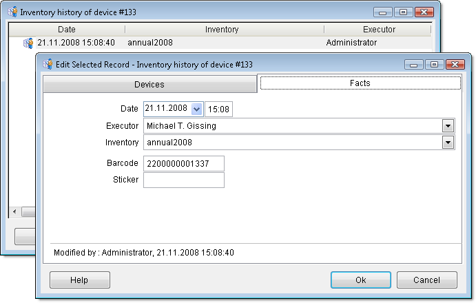 Inventory History